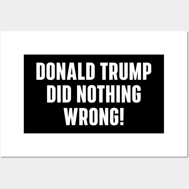 Donald-Trump-did-nothing-wrong Wall Art by SonyaKorobkova